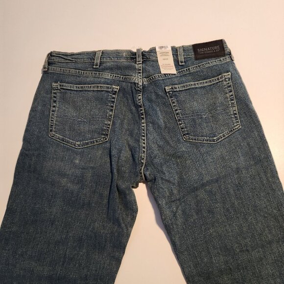 Signature Levi Strauss S61 Relaxed Fit Jeans Stretch Blue Mens 38x32 NEW NWT - Picture 10 of 16